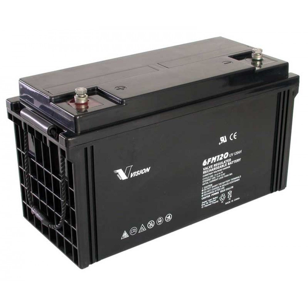 Vision AGM Deep Cycle Battery 12V 120Ah - Marine, RV, Solar Power Backup & Off-Grid Energy Storage Solution