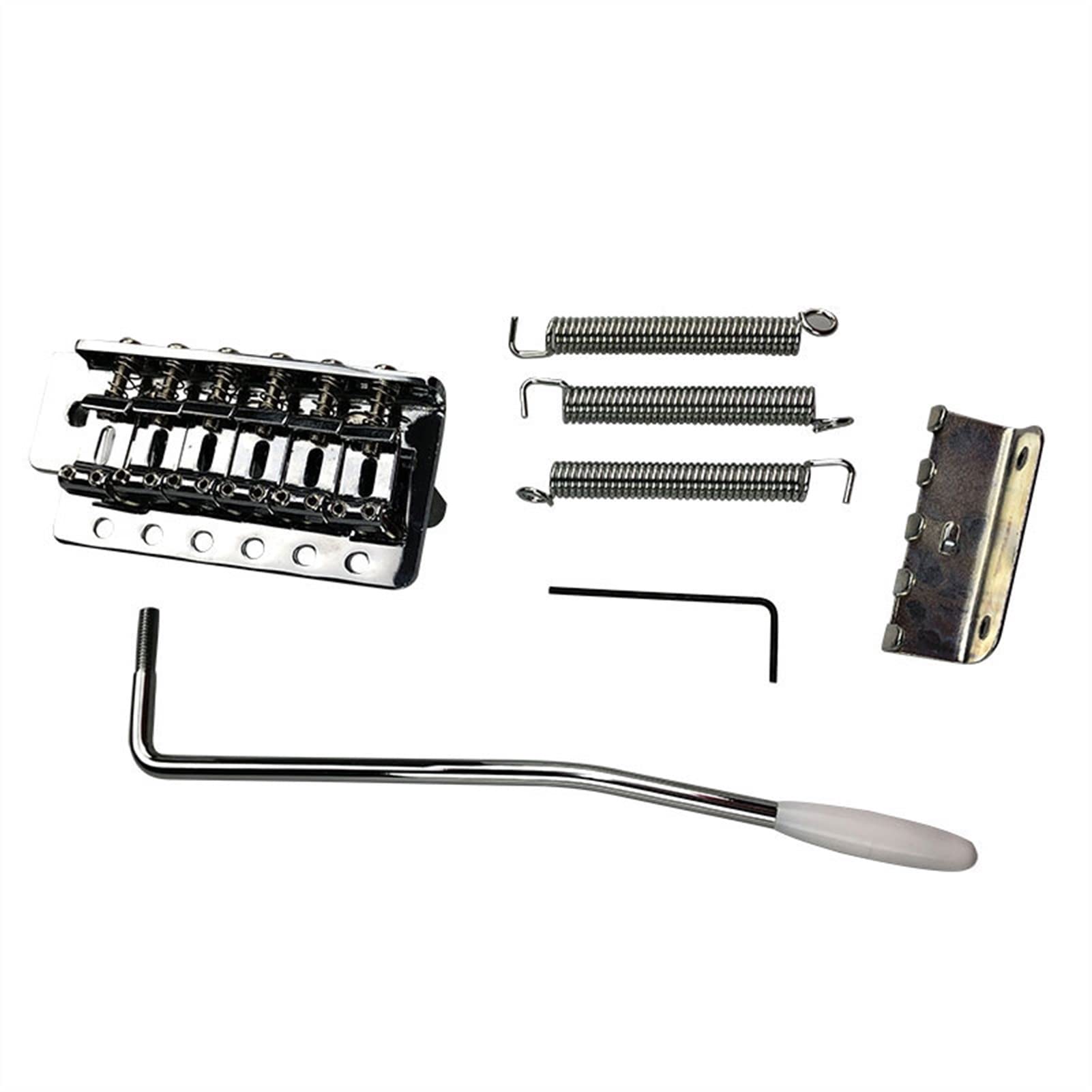 6-Piece Chrome Guitar Bridge Saddle Set for Strat/ST Electric Guitars - Silver | Replacement Parts for Guitar Bridge Repair & Maintenance | Perfect for Home Studio, Live Performances & DIY Guitar Upgrades
