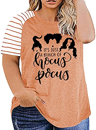 Plus Size Halloween Tops for Women | Hocus Pocus Movie Shirts | Oversized Graphic Tees | Comfortable & Stylish Halloween Outfit for Parties, Cosplay & Casual Wear