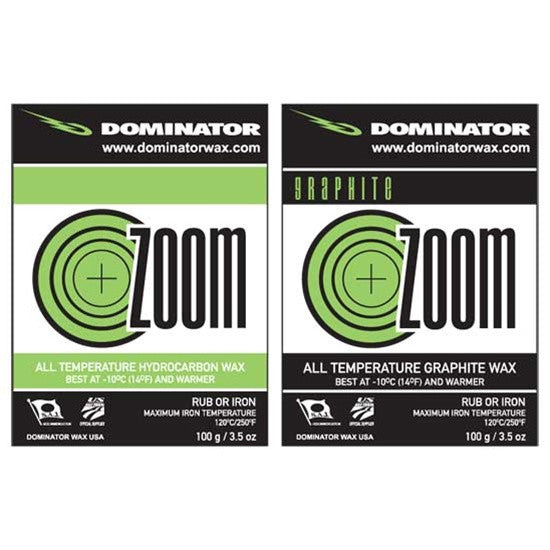 Dominator ZOOM Wax - High-Performance Ski & Snowboard Wax for All Conditions | Enhance Speed & Glide on Slopes