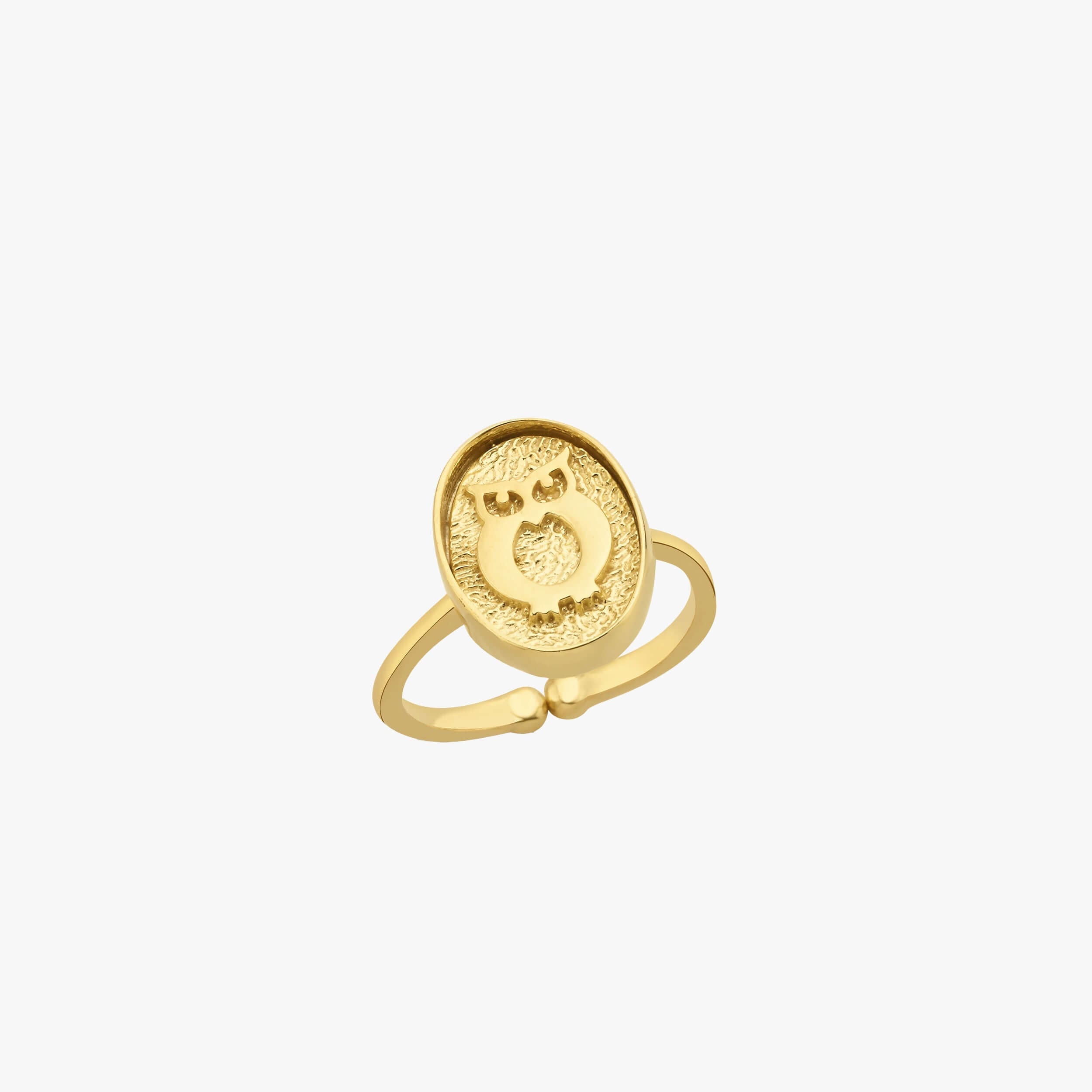 14K Gold Vermeil Owl Ring - Elegant Animal Jewelry for Women, Perfect for Gifts, Parties & Everyday Wear