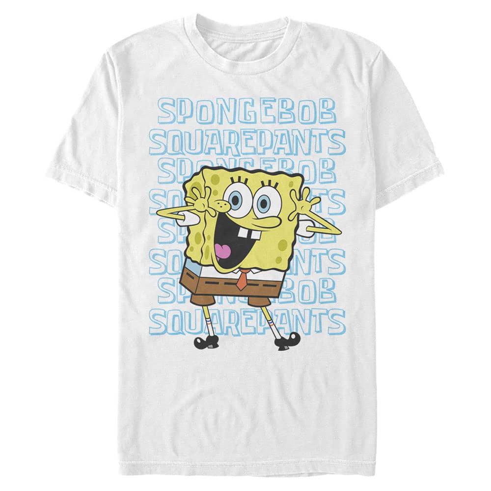 Spongebob Squarepants Men's Big & Tall Short Sleeve T-Shirt - Nickelodeon Cartoon Graphic Tee for Casual Wear & Fan Gifts