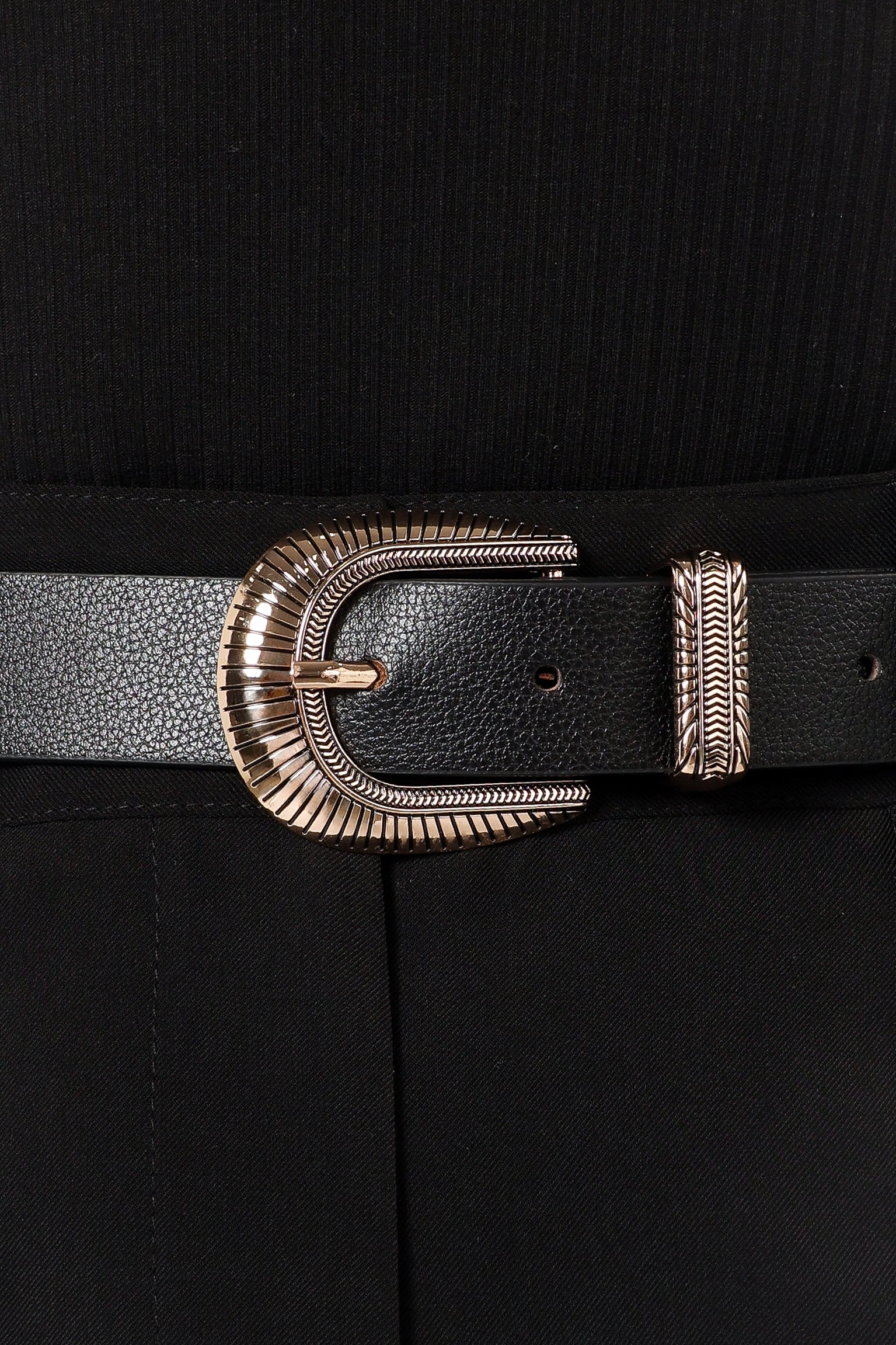 Hayley Belt for Women - Stylish Black & Gold Waist Belt | Perfect for Dresses, Jeans, and Formal Outfits