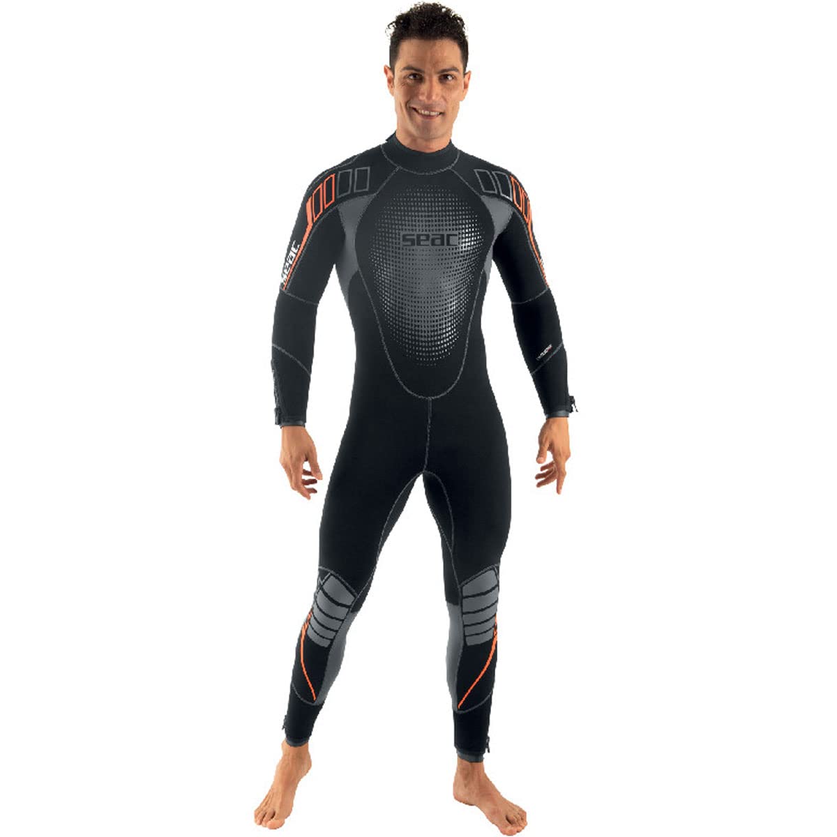 SEAC Komoda Men's 5mm Neoprene Scuba Diving Wetsuit - Ultra Comfortable, Super Elastic, Rear Zip Design for Warm Water Diving & Snorkeling Adventures