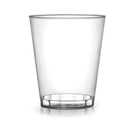 7 Oz Clear Hard Plastic Tumbler Cups - 20 Pack Round Party Drinking Glasses for Beer, Cocktails, Juice - Perfect for Weddings, BBQs, Picnics & Outdoor Events