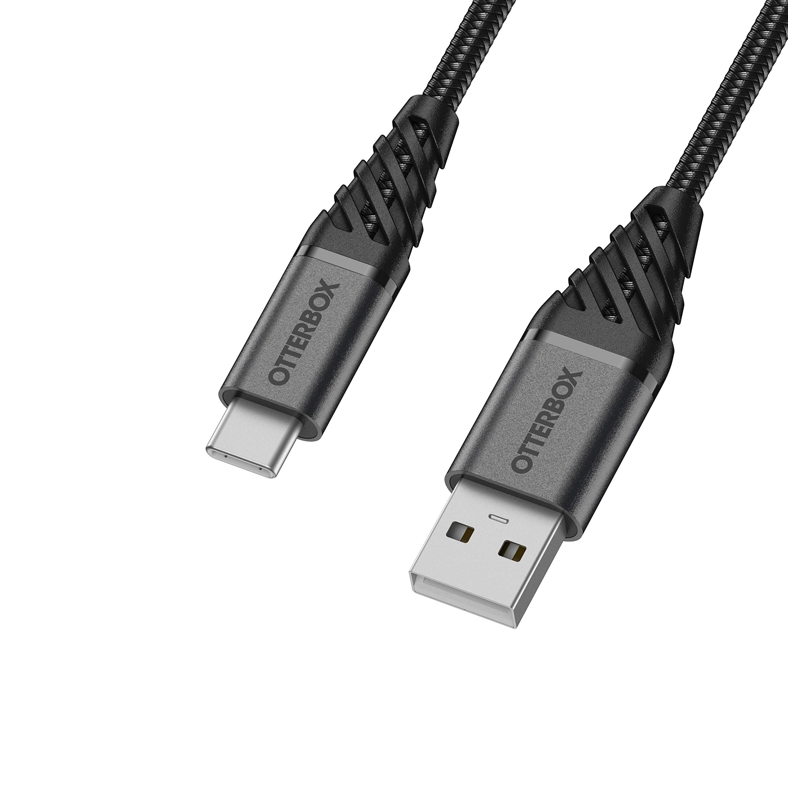OtterBox Premium USB-A to USB-C Cable 3.3ft (1M) Fast Charging Cord - Durable Nylon Braided, Compatible with iPhone 15/14/13, Samsung Galaxy, iPad, MacBook - Dark Ash | Home, Office, Travel Charging Solution