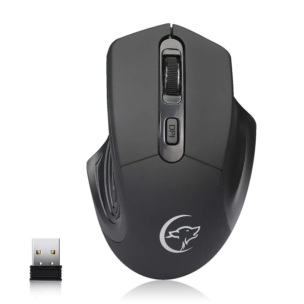 Docooler YWYT G838 2.4G Wireless Gaming Mouse with 2400DPI, Ergonomic Optical Mouse for PC Laptop - Perfect for Gaming, Office Work & Home Use