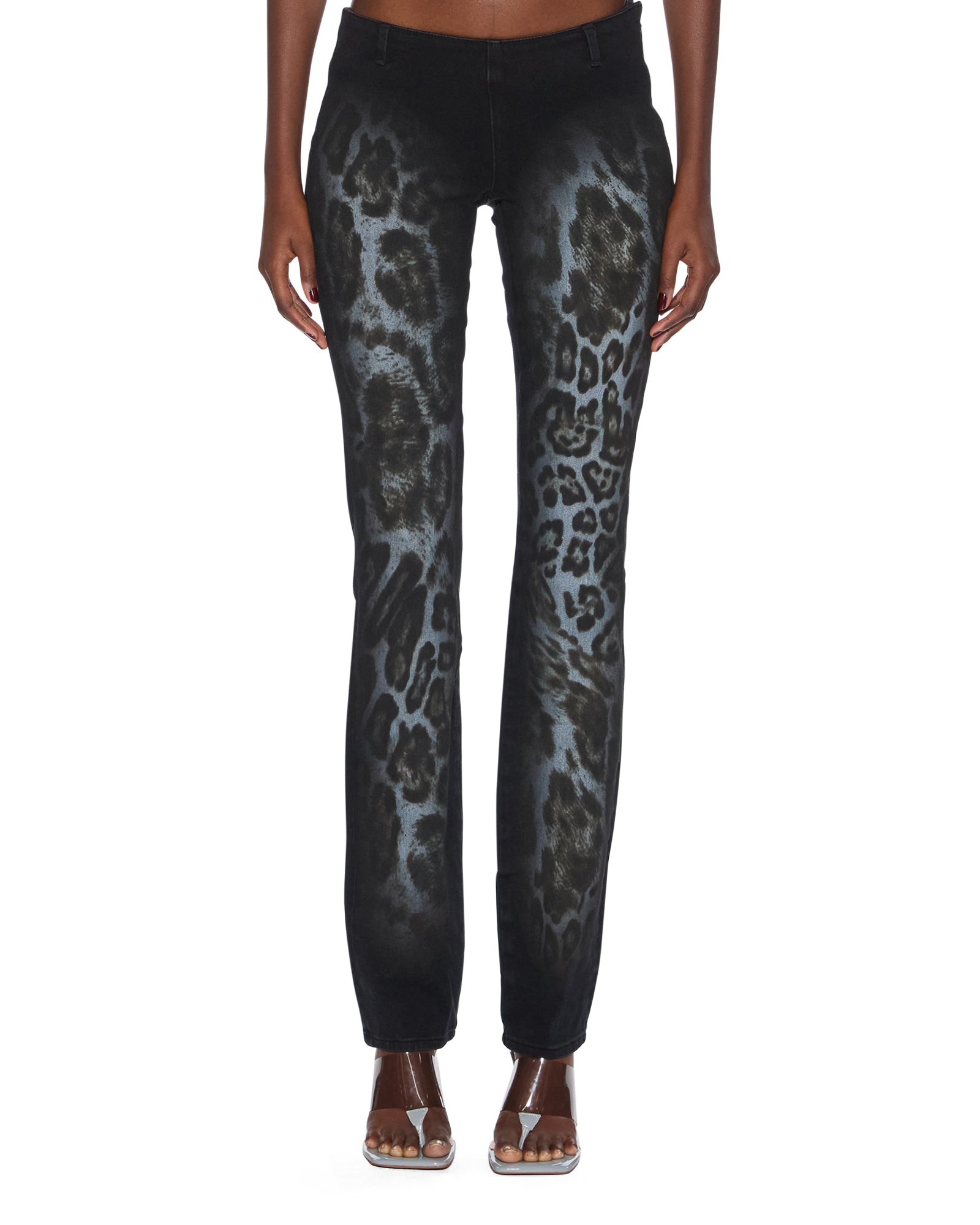 MOWALOLA Black Cheetah Print Jeans - High Waisted Skinny Denim Pants for Women | Perfect for Casual Outfits, Streetwear & Night Out Looks