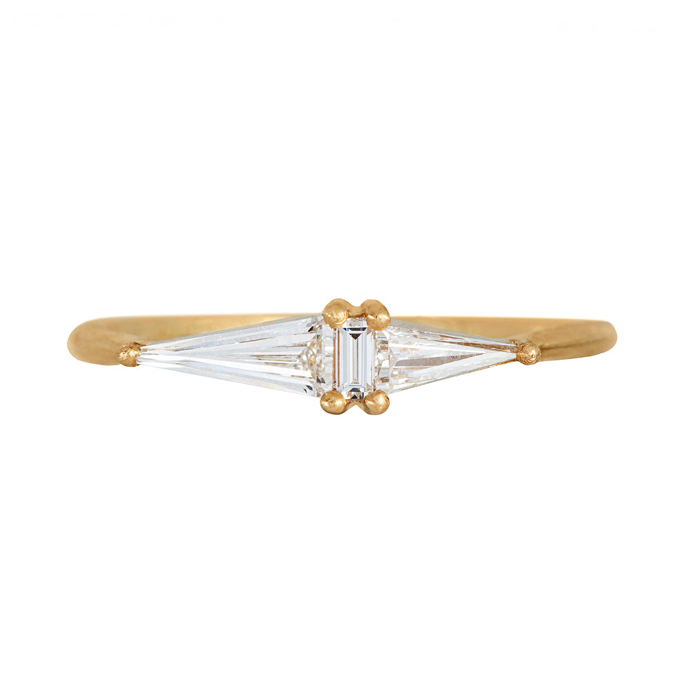 Asymmetrical Arrow Diamond Engagement Ring for Women - Unique Wedding Band, Proposal Jewelry Gift for Her - Perfect for Anniversaries, Valentine's Day & Special Occasions
