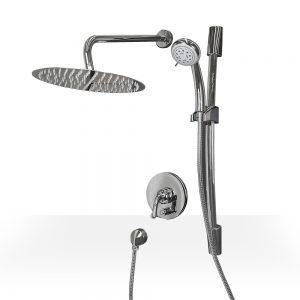 Premium Custom Shower Set - 8-Piece Luxury Bathroom Accessories with Adjustable Rainfall Showerhead, Brushed Nickel Finish - Perfect for Spa-Like Experience at Home, Hotel Style Upgrade, Wedding Gift Idea