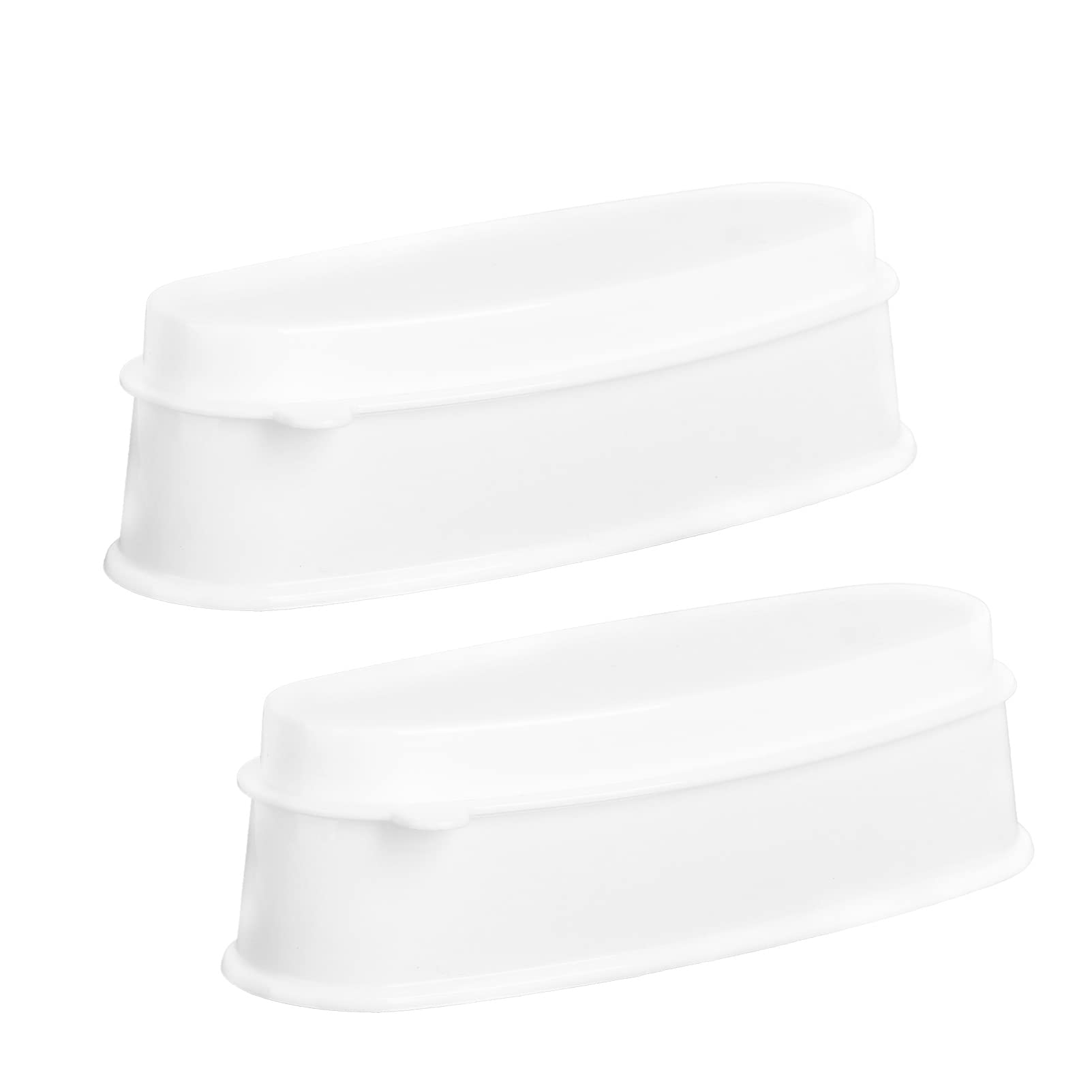 FOMIYES White Nail Polish Dip Tray Set - 2pcs French Nail Dipping Boxes for Manicure & Nail Extensions | Professional Nail Tech Accessories for Short & Long Nails | Perfect for Salon, Home Use & DIY Nail Art
