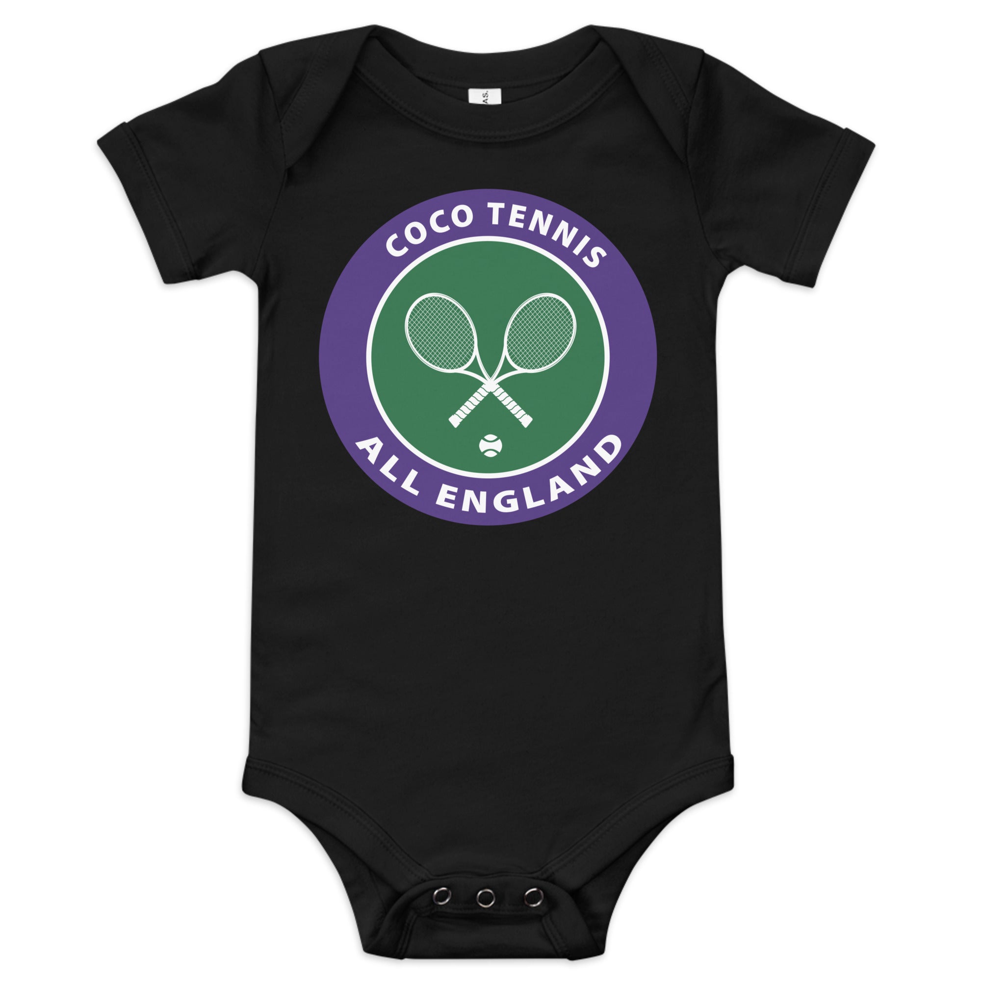 COCO Tennis All England Baby Onesie - Cute Infant Bodysuit for Boys & Girls - Perfect for Tennis Fans, Sports Events & Casual Wear