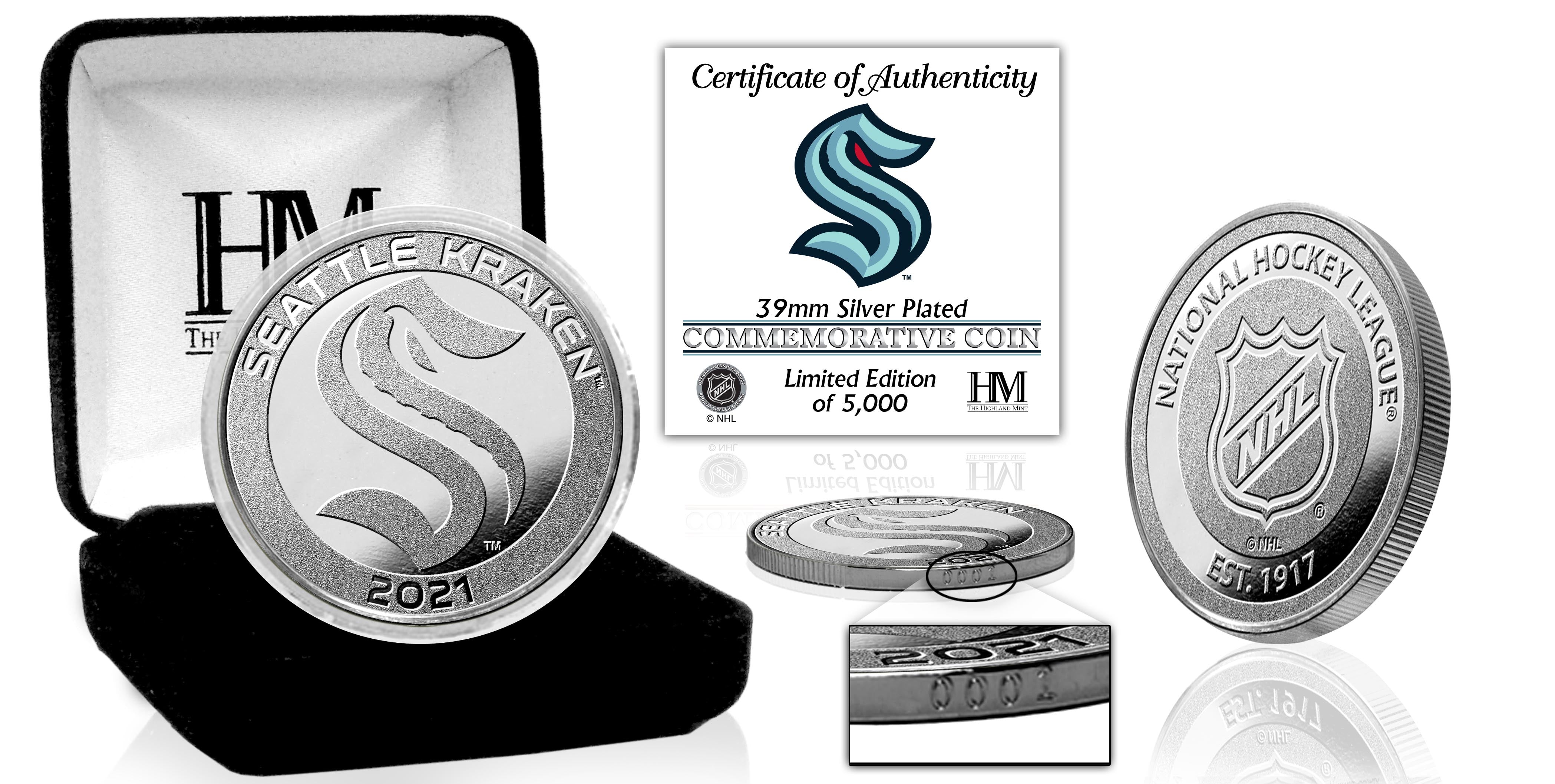 Seattle Kraken NHL Silver Mint Coin – Limited Edition Collectible for Hockey Fans & Coin Enthusiasts – Perfect for Gifts, Memorabilia Displays & Sports Collections