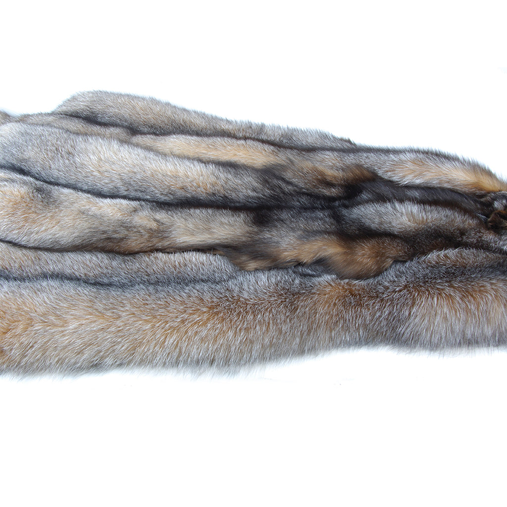 Premium 4XL Crystal Fox Fur Pelt - Luxurious Soft & Warm Winter Accessory for Home Decor, Fashion Coat Trim, or Costume Design
