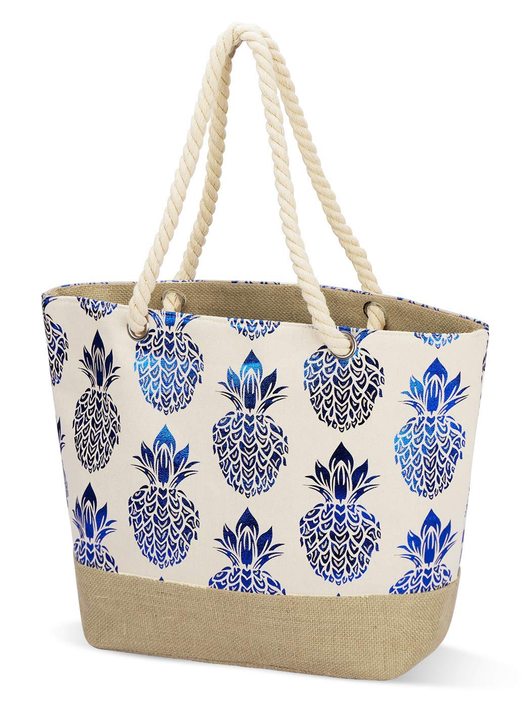 **LIVACASA Waterproof Beach Tote Bag for Women - Large Pool Bag with Zipper Closure, Stylish Summer Vacation Essentials - Perfect for Beach Trips, Poolside Lounging & Travel**