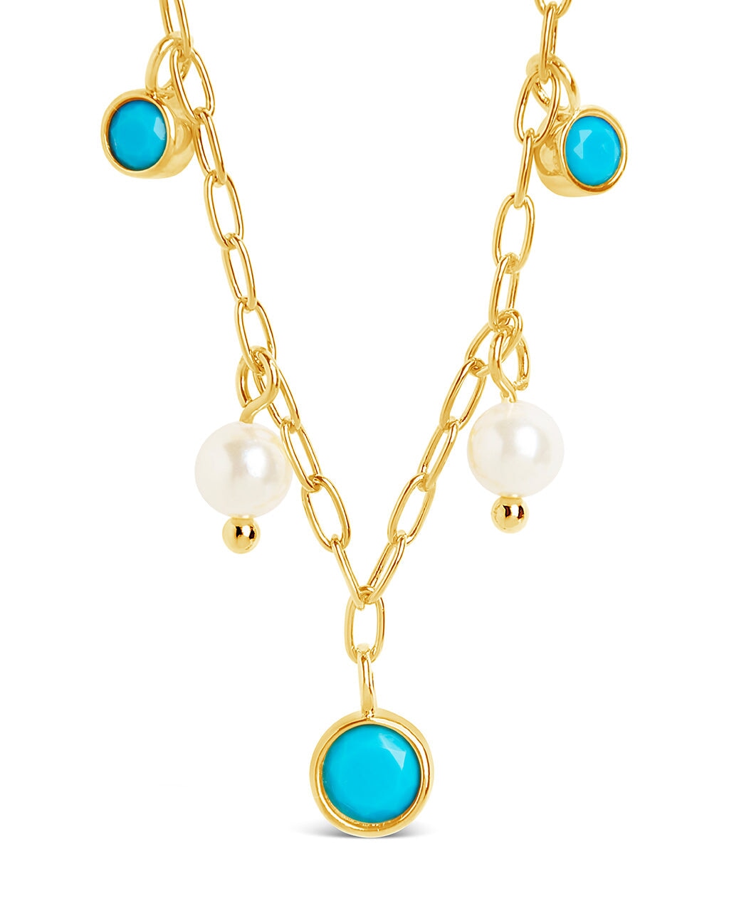 Bali Charm & Pearl Chain Necklace - Elegant Handmade Jewelry for Women - Perfect for Weddings, Parties & Special Occasions