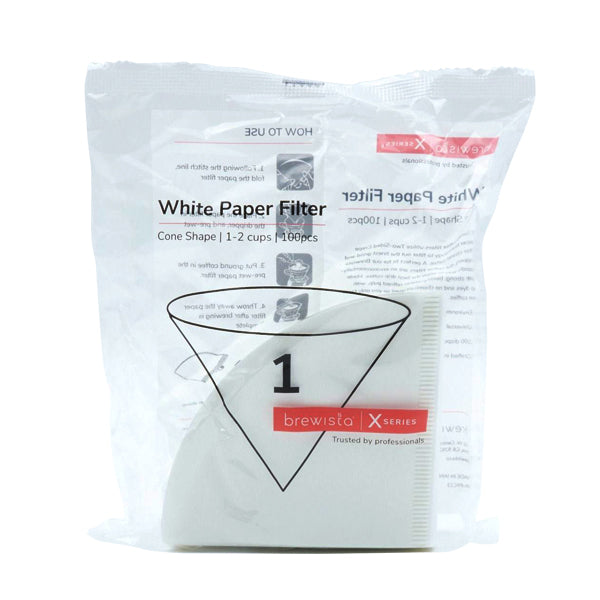 Brewista Cone Shaped Coffee Paper Filters for Pour Over Drippers - Perfect for Home Brewing & Specialty Coffee Lovers
