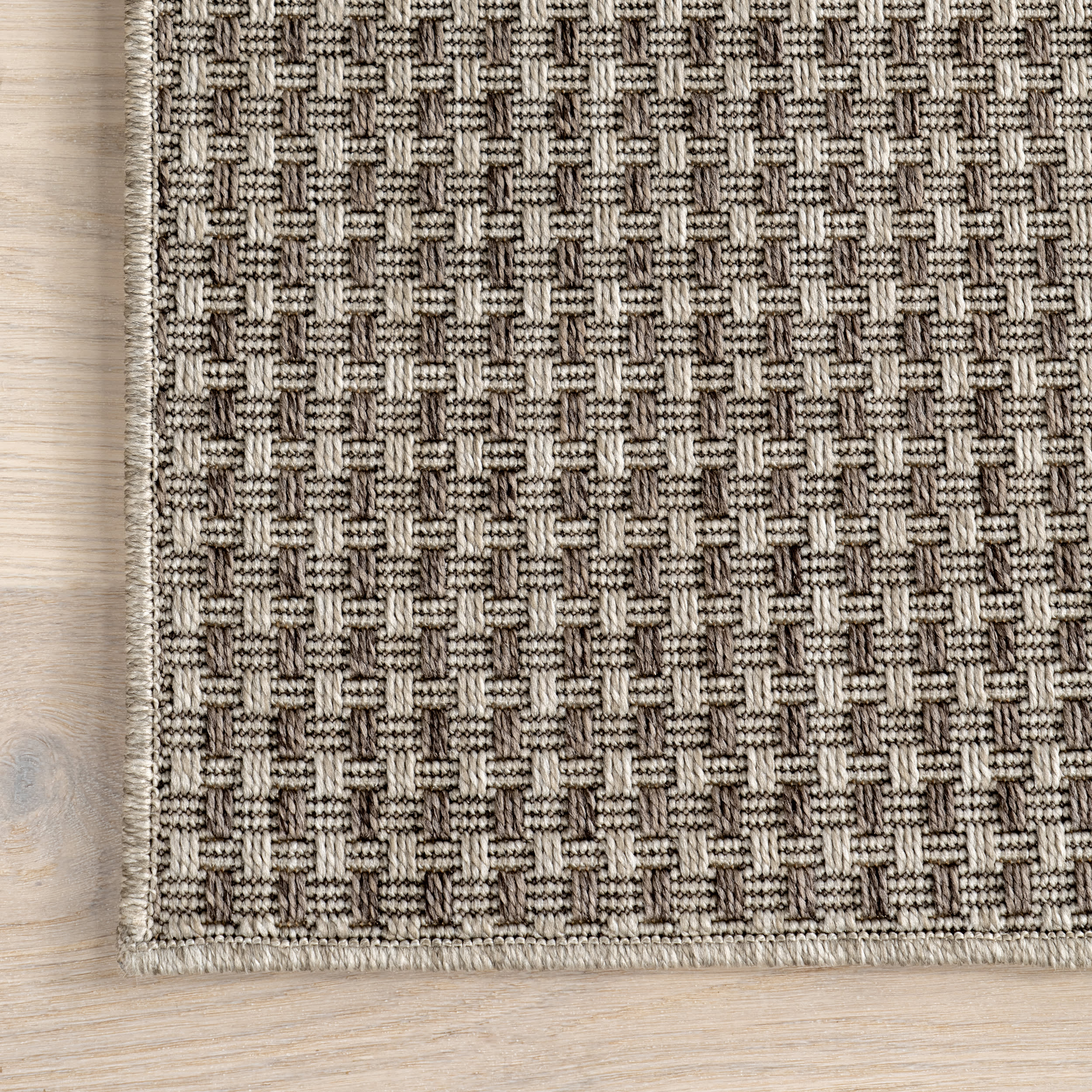 Alayna Textured Geometric Indoor/Outdoor Area Rug - Light Grey | Modern Home Decor for Living Room, Patio & Bedroom