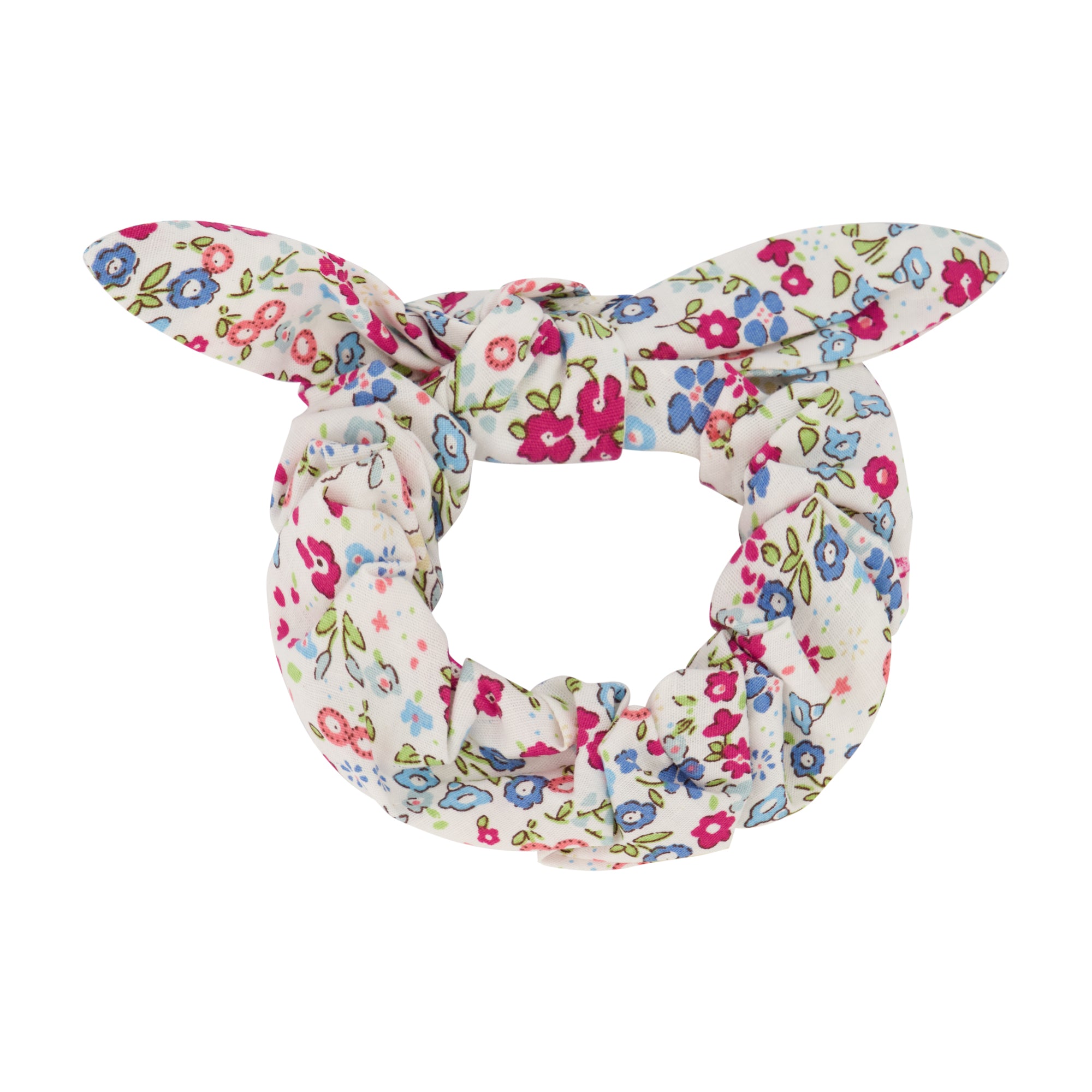 Preppy Scrunchy Ditsy Floral Hair Ties - Cute Elastic Hair Bands for Women & Girls - Perfect for School, Work, and Everyday Fashion Accessories