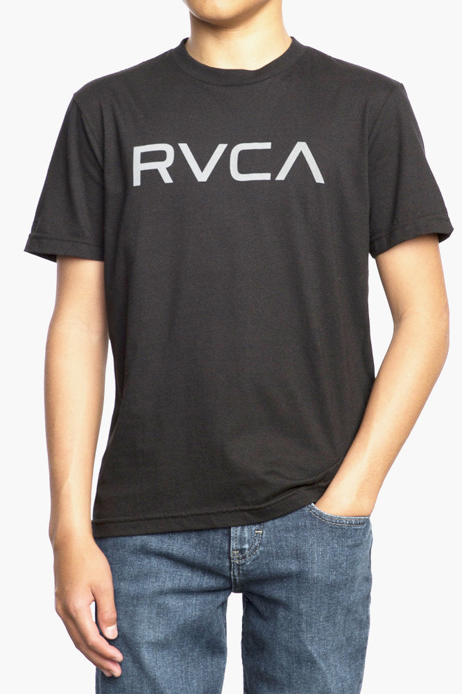 Boys RVCA Black T-Shirt Size 14 - Comfortable Cotton Tee for Casual Wear, School & Outdoor Activities