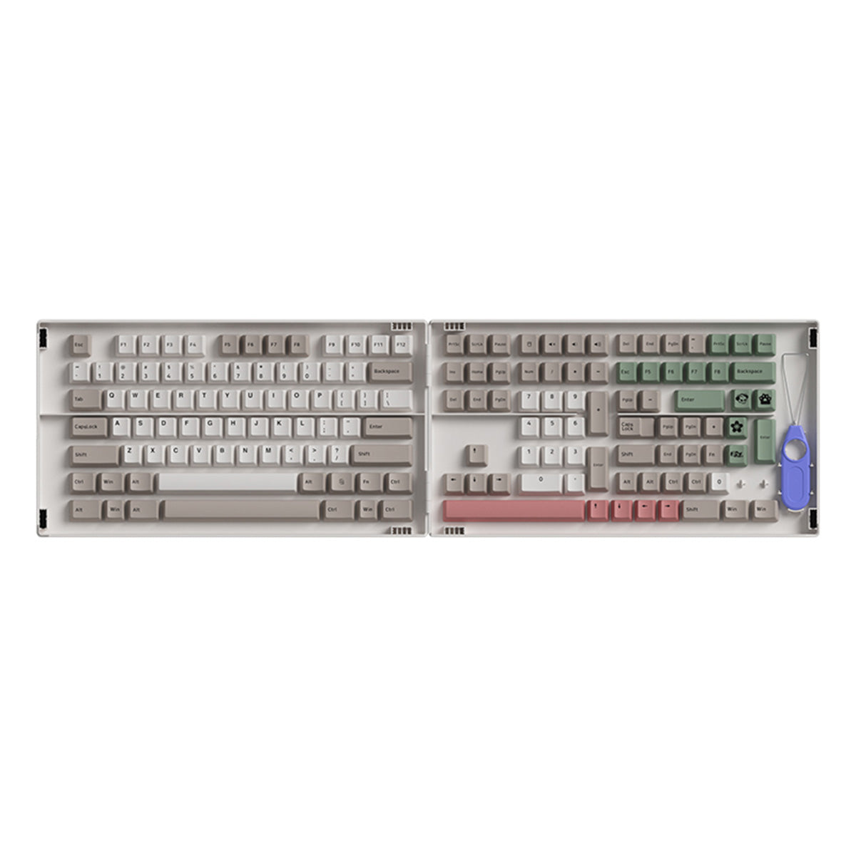 Akko 9009 Retro Fullset PBT Doubleshot Cherry Profile 177 pcs Keycaps - Mechanical Keyboard Keycap Set for Typing, Gaming & Office Work (Compatible with MX Switches)
