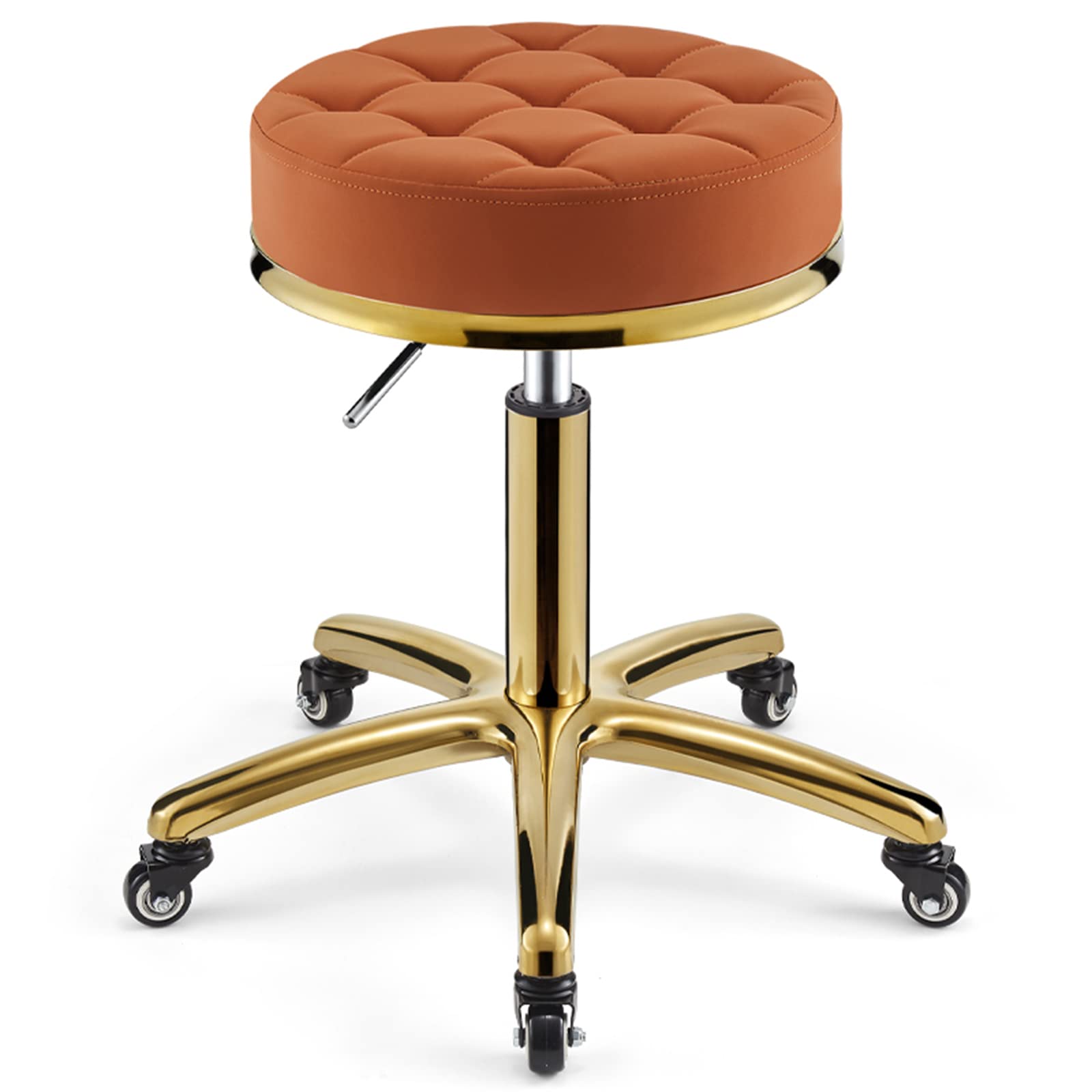 BHBXZZDB Adjustable Rolling Stool - Heavy Duty Hydraulic Office Chair with Wheels for Esthetician, Spa, Salon, Tattoo & Massage - Ergonomic Task Stool for Drafting & Small Workspaces