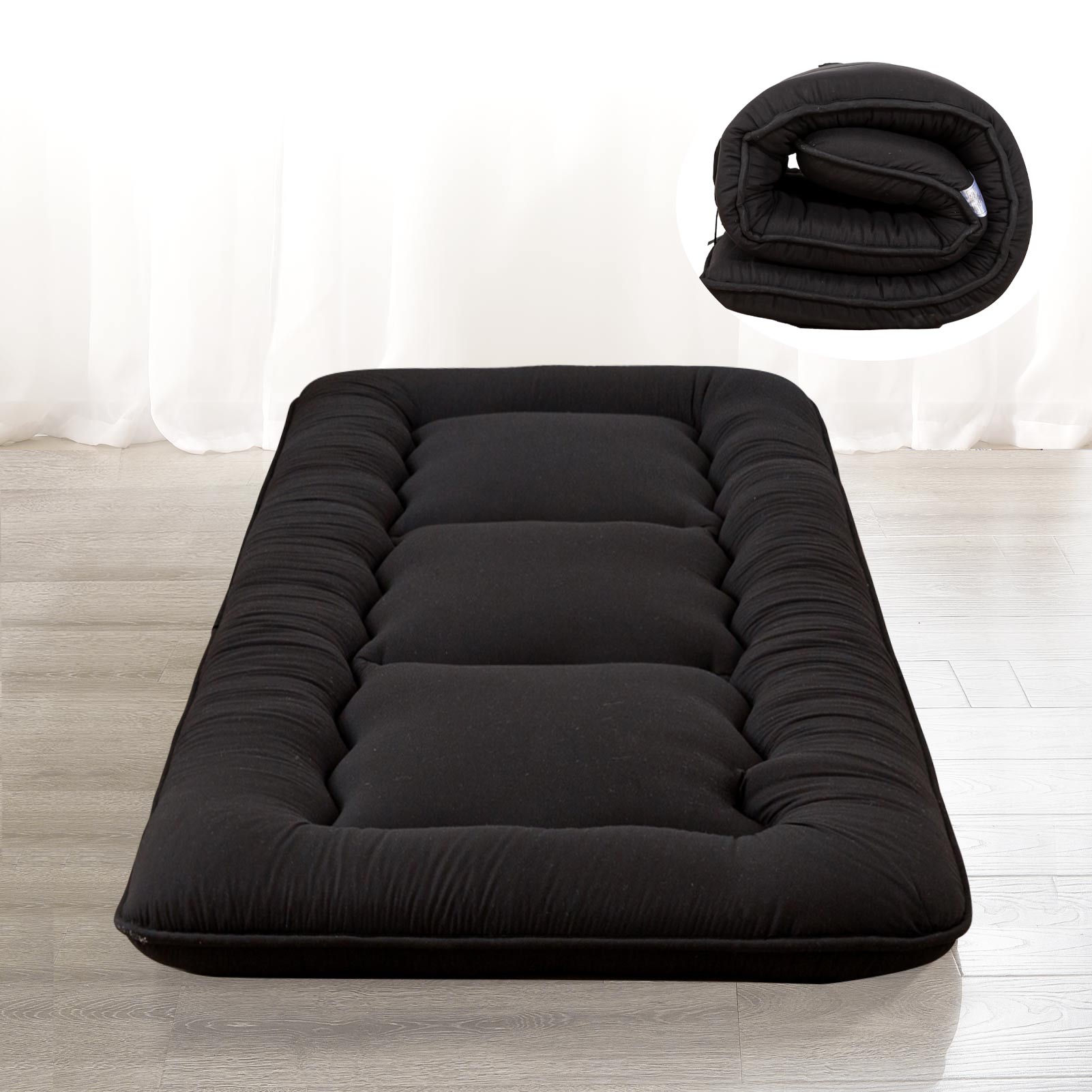 MAXYOYO Japanese Style Futon Mattress - Foldable Floor Mattress, Tatami Mat for Bedroom, Living Room & Guest Room | Comfortable Sleeping & Lounging