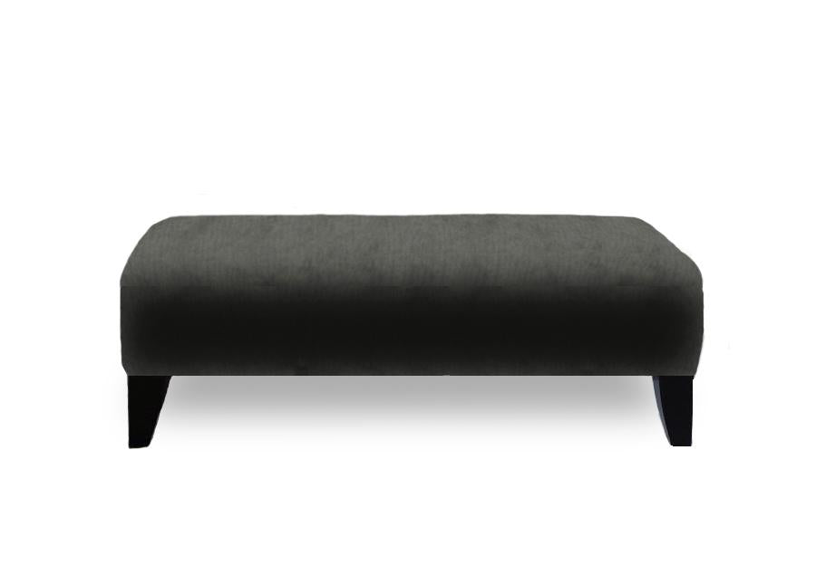 Luxury Velvet Ottoman with Wooden Legs - Handmade in Canada - Perfect for Living Room, Bedroom & Home Decor