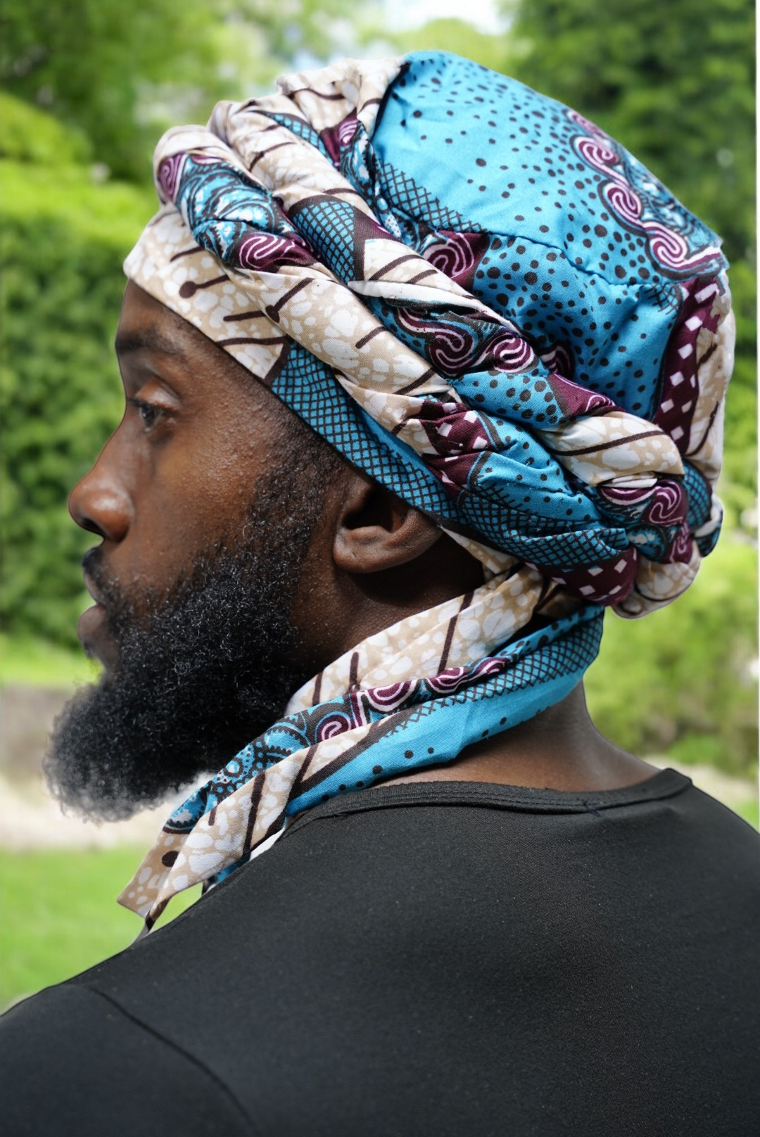 Stylish African Print Pre-Wrapped Turban Headwrap - DPH5004PT by Dupsie's Agbaje | Perfect for Women's Fashion, Cultural Events & Everyday Wear