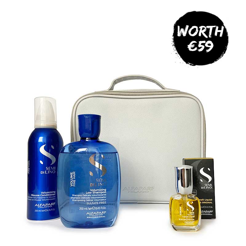 Alfaparf Volumizing Hair Gift Set - Discontinued Professional Styling Kit for Thicker, Fuller Hair - Perfect for Salons, Home Use & Special Occasions