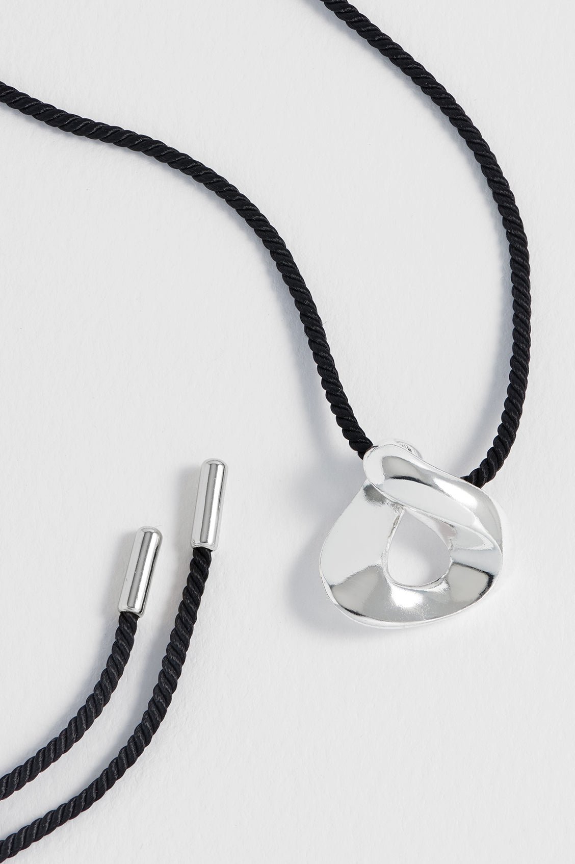Elegant Sculptural Twist Pendant Cord Necklace for Women - Minimalist Boho Jewelry for Everyday Wear & Special Occasions