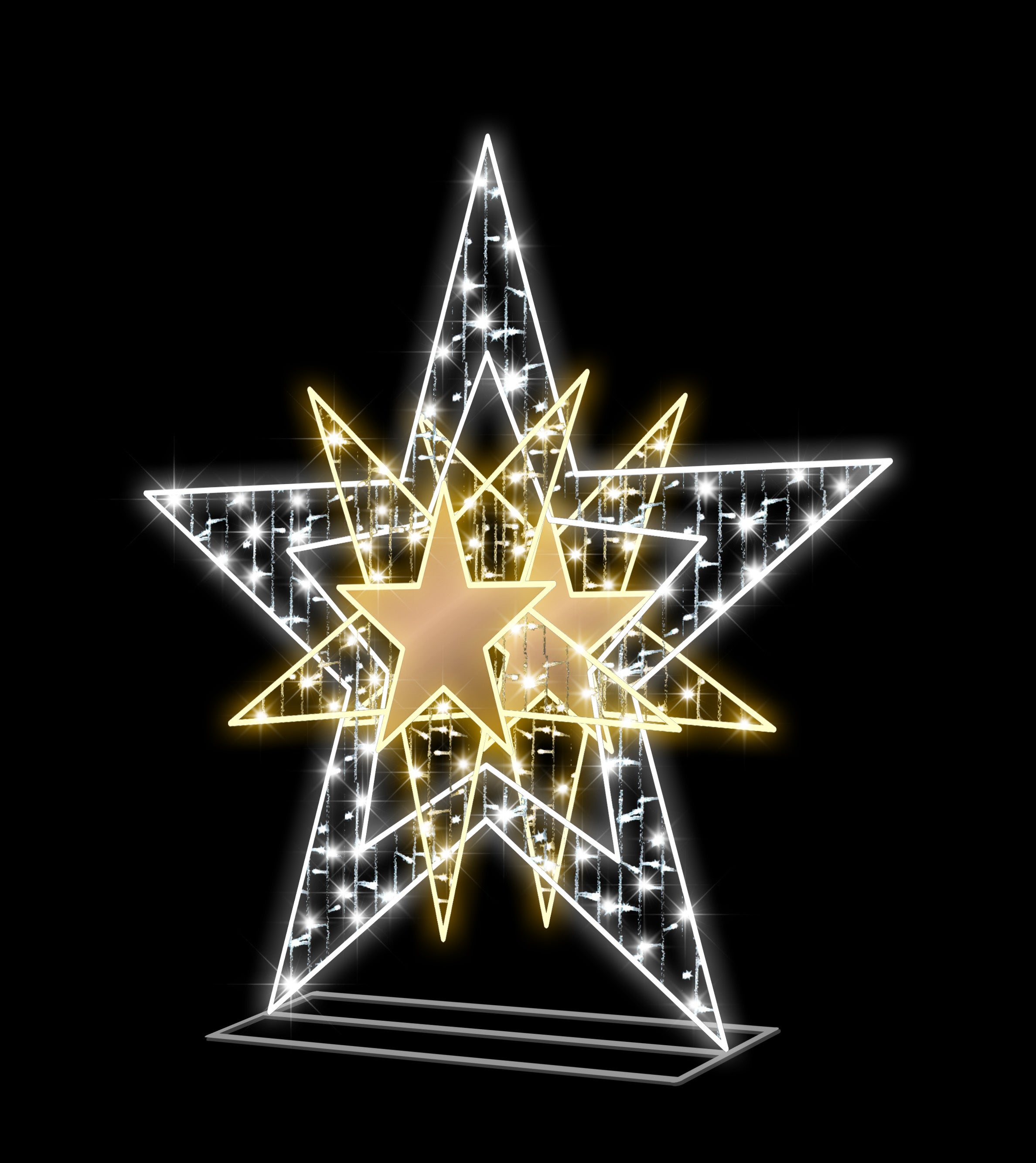 5' 3D Star Warm White Neon Flex LED Light - Dimmable Glow Sign for Bedroom, Bar, Party & Home Decor | Perfect for Wall Art, Wedding, Birthday & Holiday Lighting