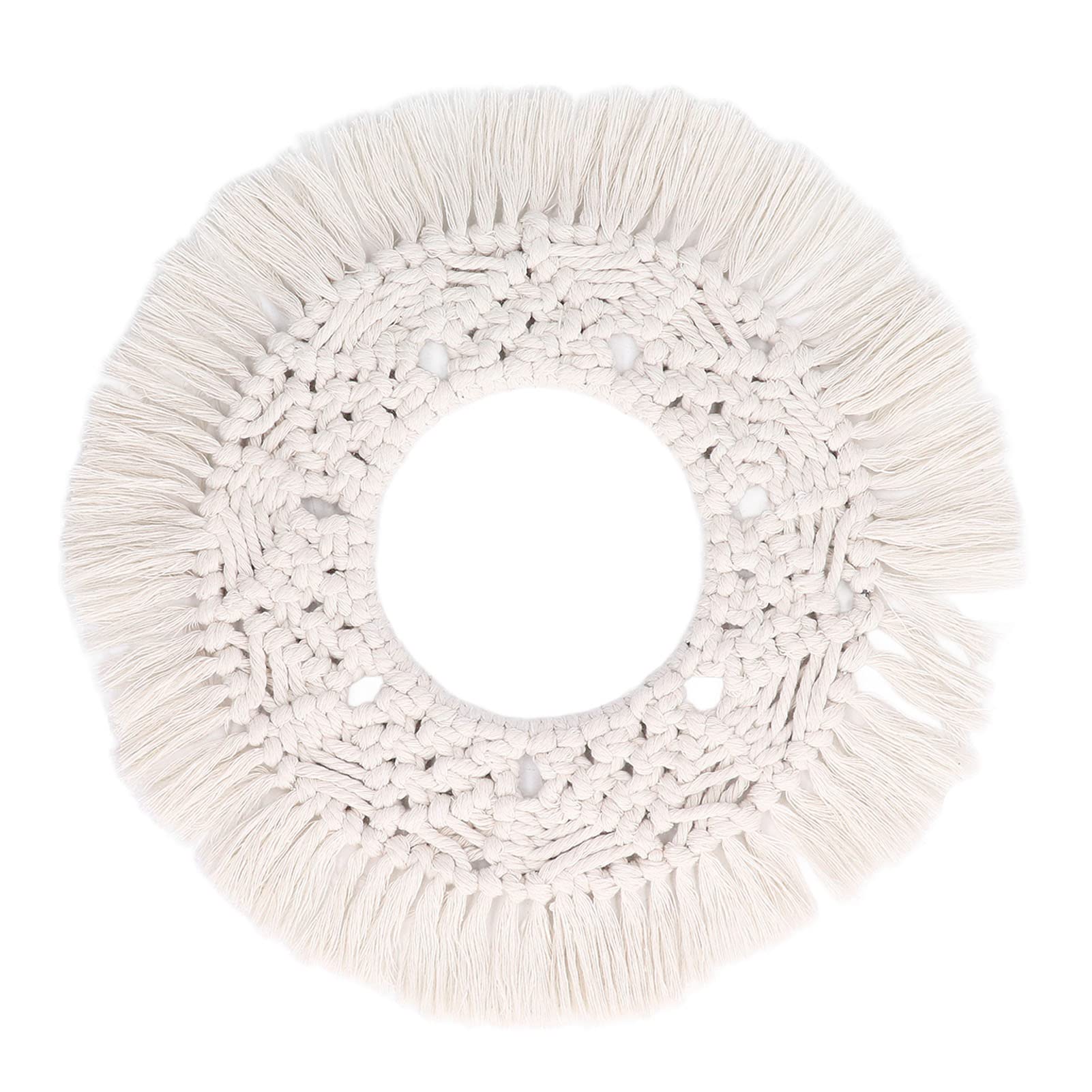 Cosiki Bohemian Round Macrame Wall Hanging - Handmade Macrame Wall Decor for Bedroom, Living Room, Nursery, and Boho Home Decor