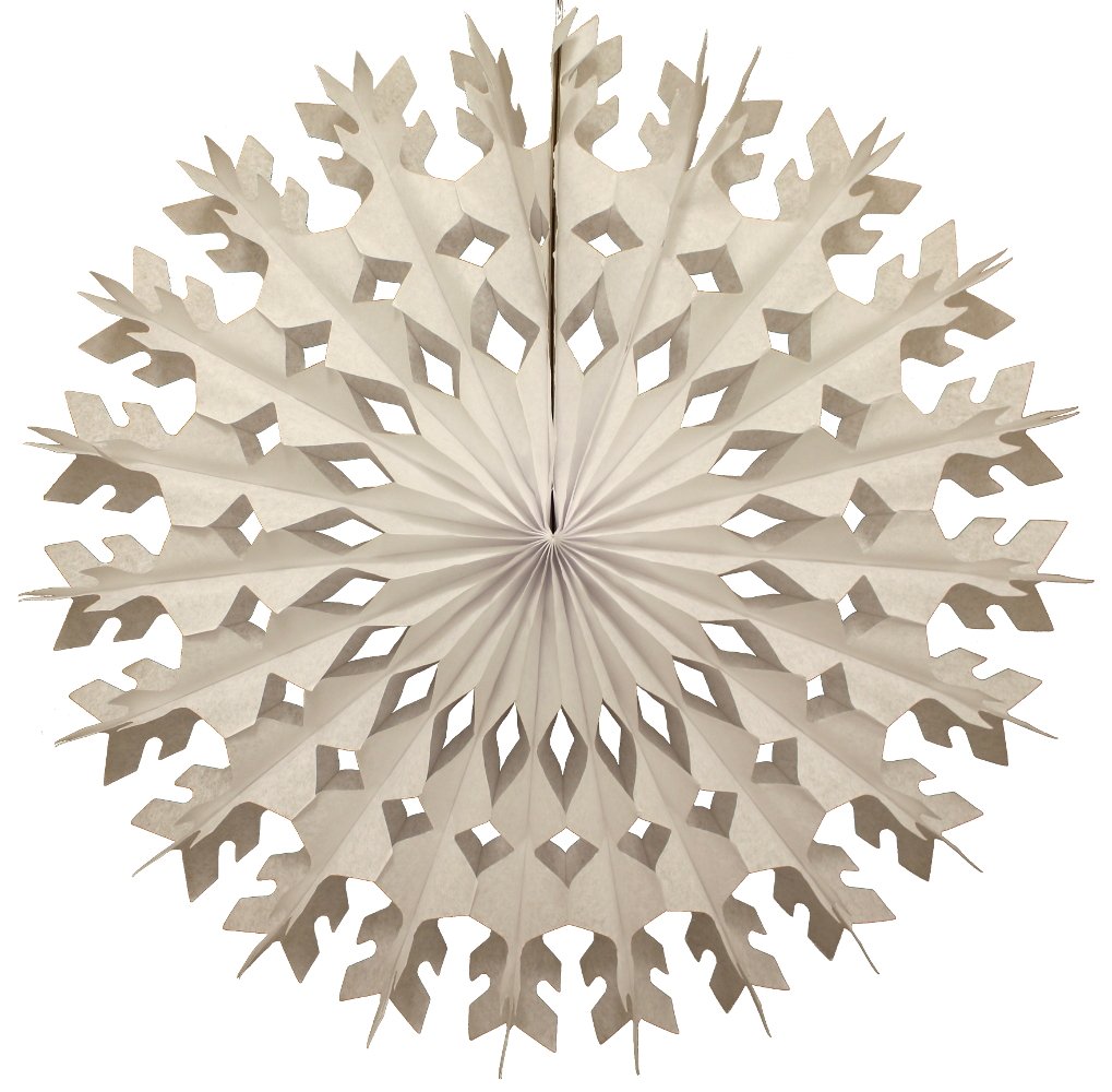 12-Pack 22 Inch Large White Tissue Paper Snowflakes for Christmas Tree Decorations, Party Supplies, Winter Wedding & Home Decoration