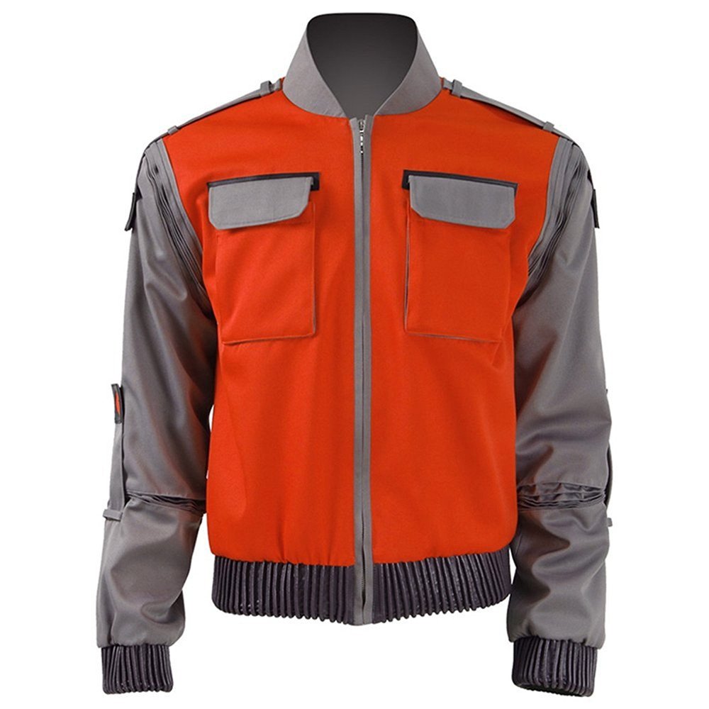 Expeke Men's Marty Jacket Costume - Halloween Cosplay Outfit for Adults | Perfect for Halloween Parties, Movie Themed Events & 80s Retro Dress-Up