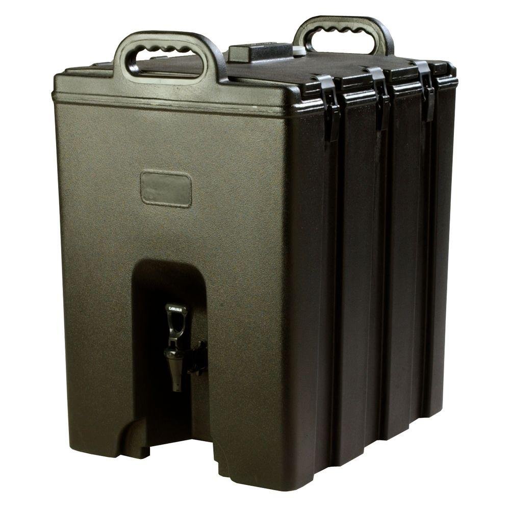 Carlisle 10 Gallon Black Insulated Beverage Dispenser with Handles - Plastic Drink Container for Catering, Events, Restaurants & Kitchens - Perfect for Parties, Weddings, and Large Gatherings