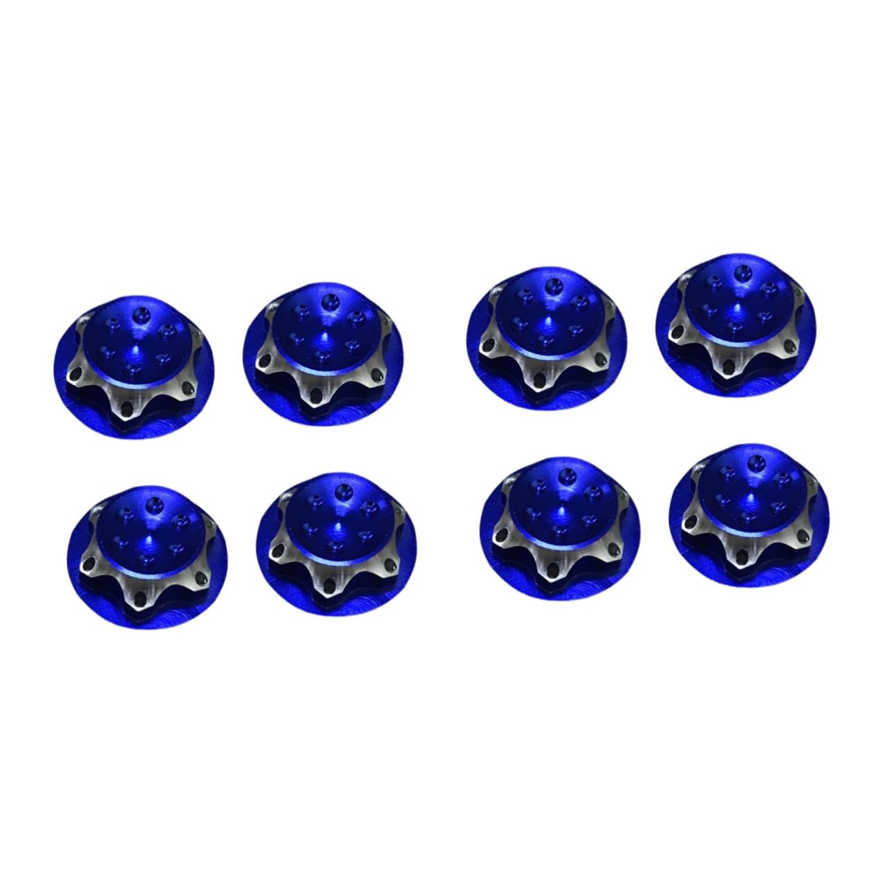 VICASKY 8-Piece Aluminum Alloy Wheel Hub Set for RC Crawler Cars - Durable RC Car Wheel Rims & Hub Covers for Off-Road Adventure, Rock Crawling & Trail Driving