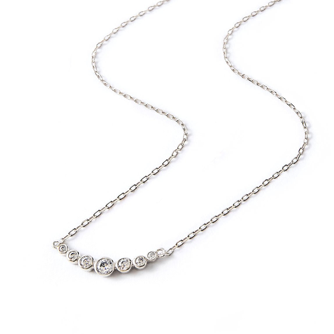 Elegant Crystal Curved Bar Pendant Necklace for Women - Perfect for Evening Parties, Weddings & Special Occasions