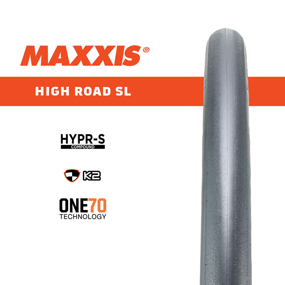 Maxxis 700c High Road SL Road Bike Tires - High Performance, Low Rolling Resistance for Racing & Training - Perfect for Road Cycling, Triathlons & Endurance Rides
