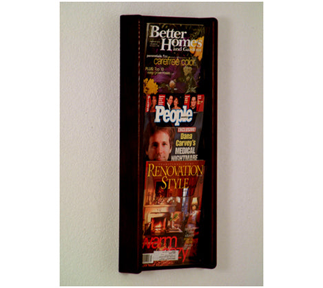 3 Pocket (3H) Acrylic & Oak Wall Display - Stylish Home & Office Organizer for Keys, Mail & Photos - Perfect for Entryway, Living Room or Workspace