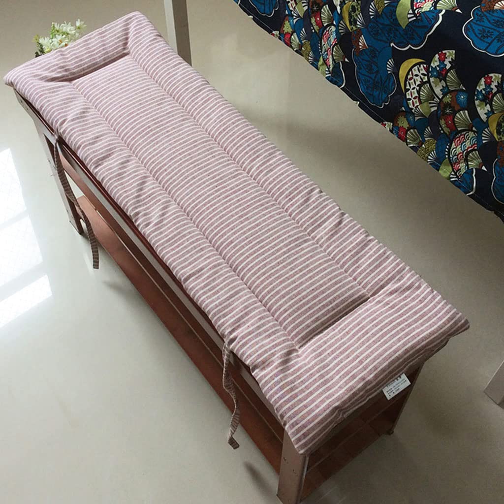 Premium Outdoor/Indoor Loveseat Cushion - Striped Bench & Chair Pad - Water-Resistant Patio Furniture Cushion - Fits 100/120/150cm Benches - Perfect for Garden, Balcony & Window Seats