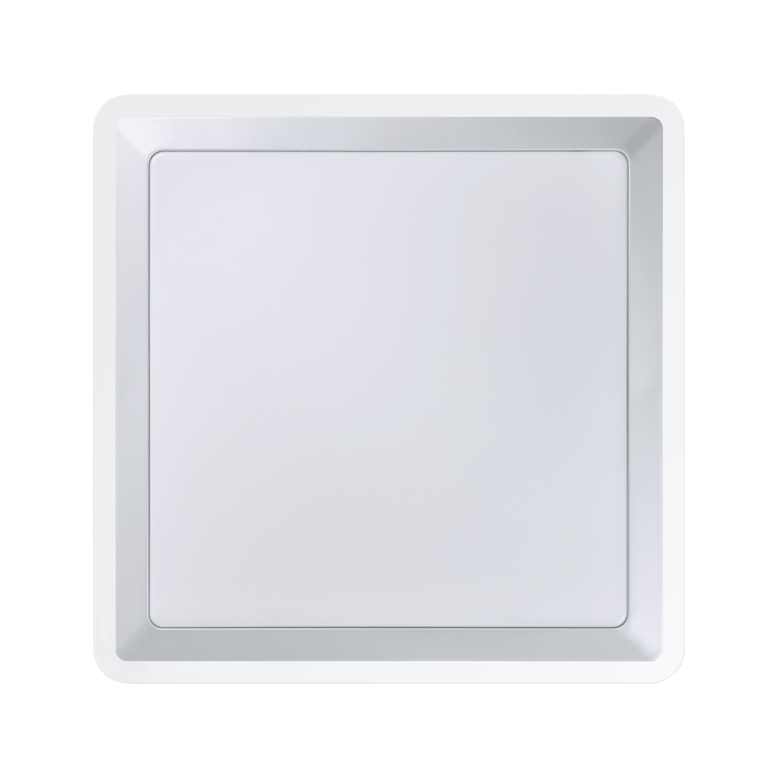 Eglo Competa 1 LED Square Silver Flush Mount Ceiling Light Fixture - 34cm Modern Lighting for Bedroom, Kitchen, Hallway & Office