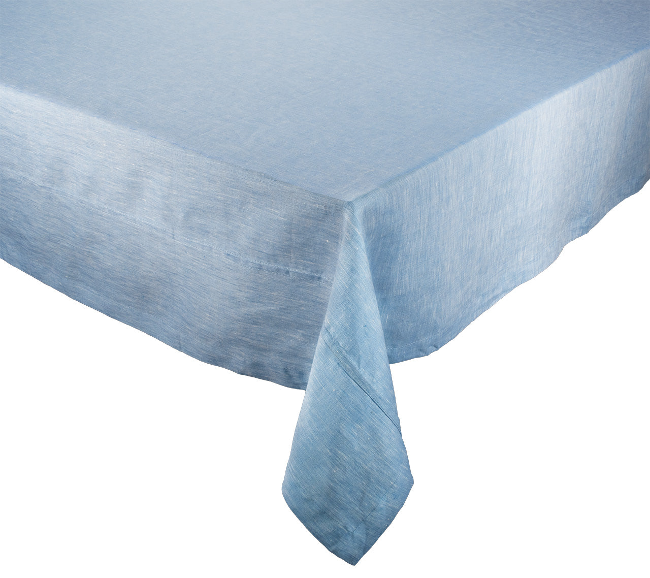 Premium Blue Chambray Tablecloth - Washable & Wrinkle-Resistant - Perfect for Dining, Picnics, and Outdoor Events