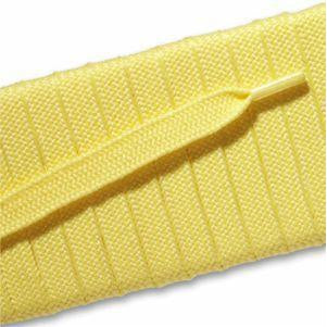 Custom Length Fashion Athletic Flat Shoelaces with Tips - Yellow (1 Pair Pack) - Perfect for Running, Walking & Casual Sneakers