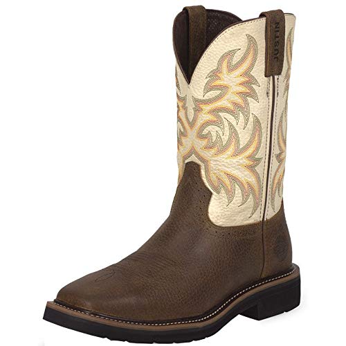 Justin Stampede Work Boots for Men - Durable & Comfortable for Construction
