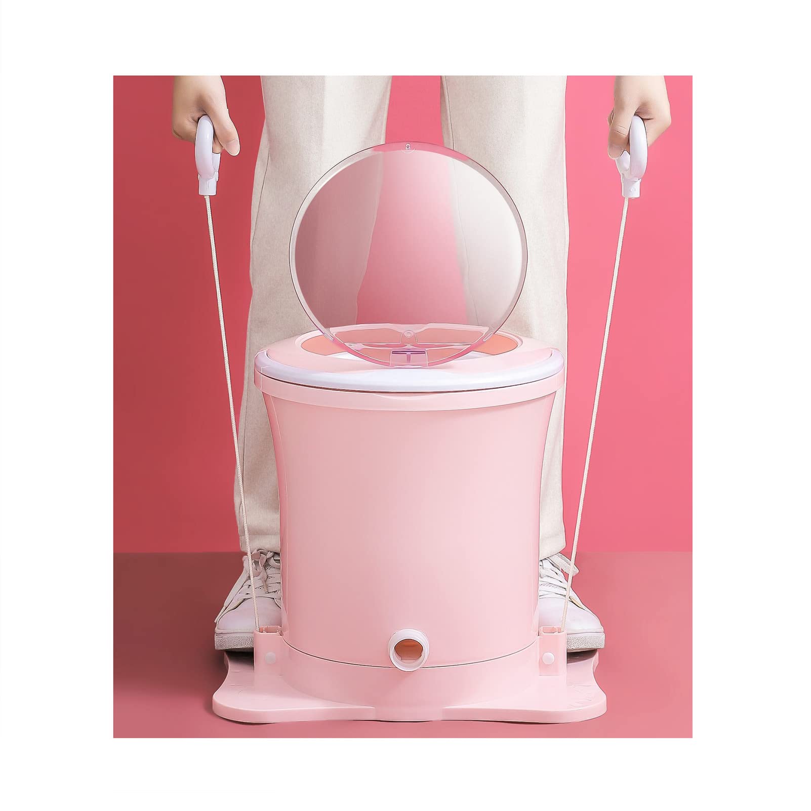 Portable Non-Electric Manual Turbo Washing Machine - Compact Hand Wash Mini Washer for Camping, Dorm, Apartment & RV - Perfect for Small Spaces & Travel Laundry Needs