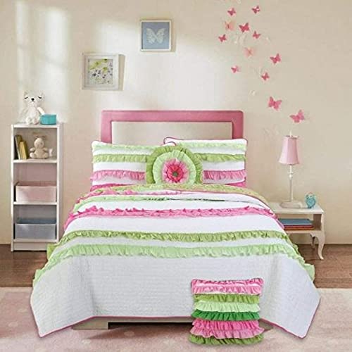 3-Piece 100% Cotton Quilt Set for Full/Queen Size Bed - Soft & Breathable Bedding for Cozy Bedroom Decor - Perfect for Home, Guest Room, and Hotel Use