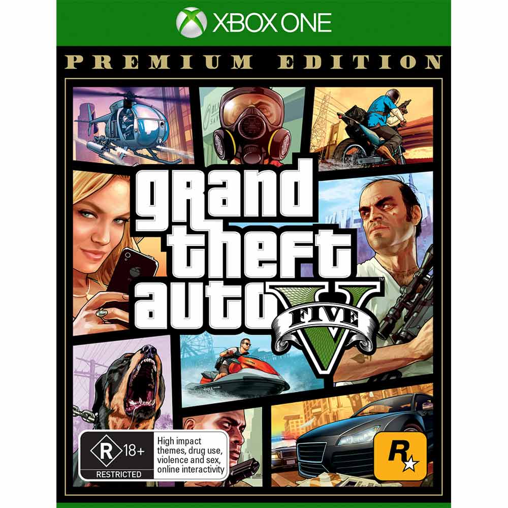 Grand Theft Auto V Premium Edition - GTA 5 Game for Xbox One | Open World Action Adventure | Perfect for Single Player & Multiplayer Gaming