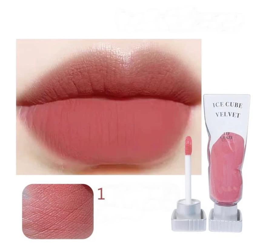 ARRX Ice Cube Velvet Matte Lipstick - Long Lasting, Non-Transfer Lip Color, Hydrating & Smudge Proof (#1) - Perfect for Everyday Wear, Date Night & Special Occasions