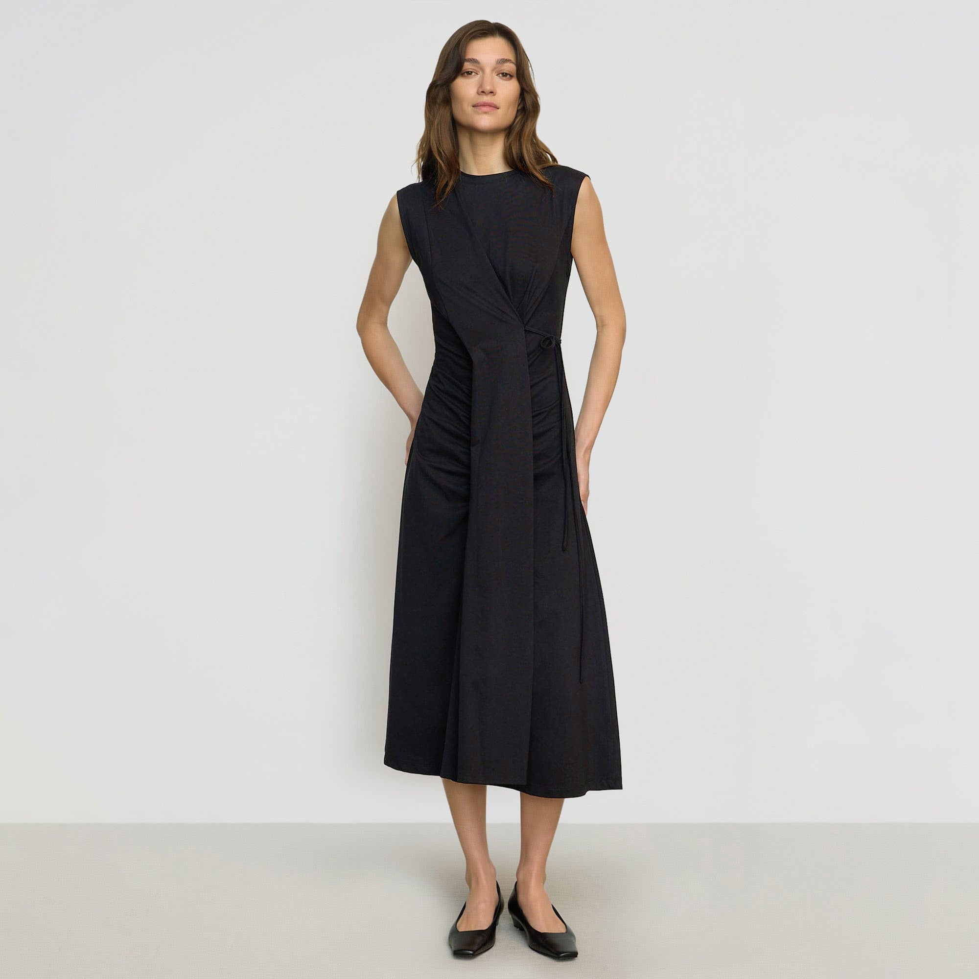 Agnes Twist Drape Jersey Dress - Women's Flowy Casual Summer Dress for Beach, Party & Everyday Wear